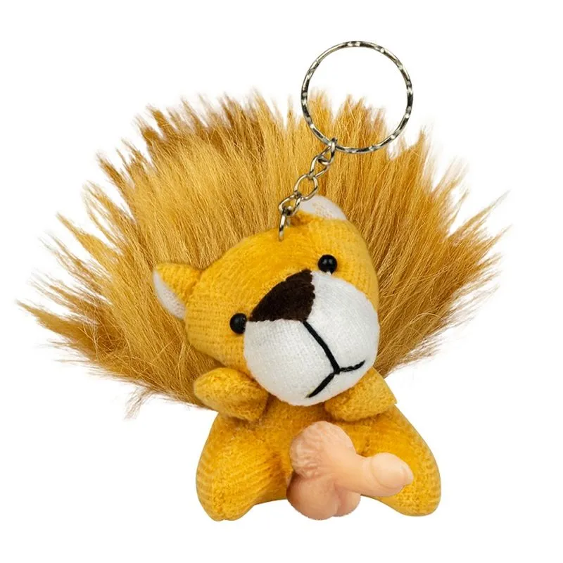Chaveiro de Bichinho em Pelúcia com Genital Pênis Pau Brasil