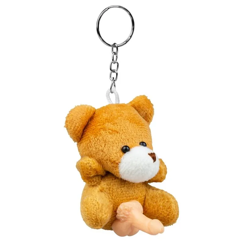 Chaveiro de Bichinho em Pelúcia com Genital Pênis Pau Brasil