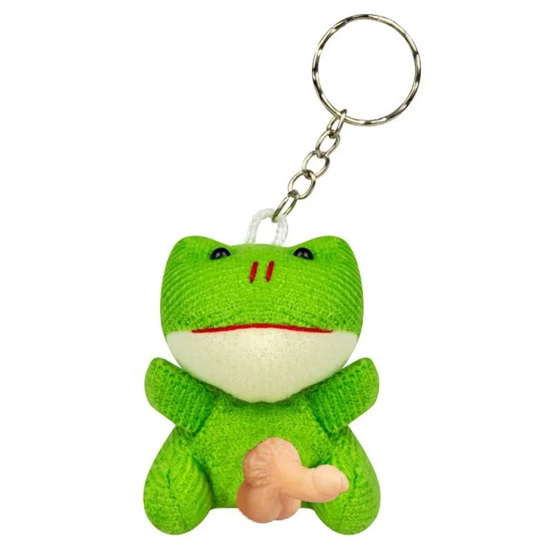Chaveiro de Bichinho em Pelúcia com Genital Pênis Pau Brasil