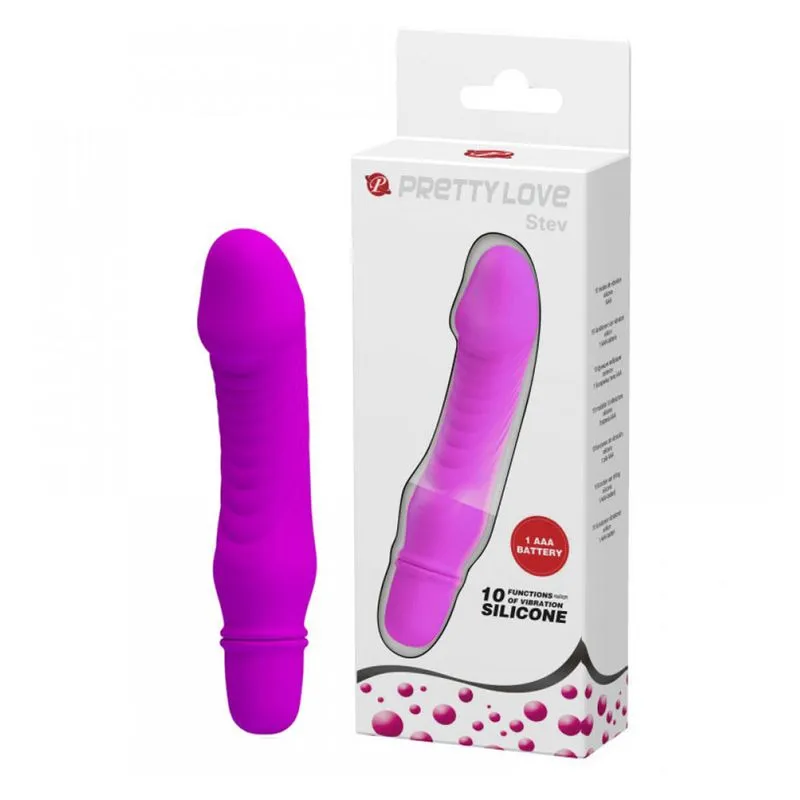 Pretty Love Stev Mini Vibrador em Silicone em Formato de Glande e 10 Modos de Vibrações