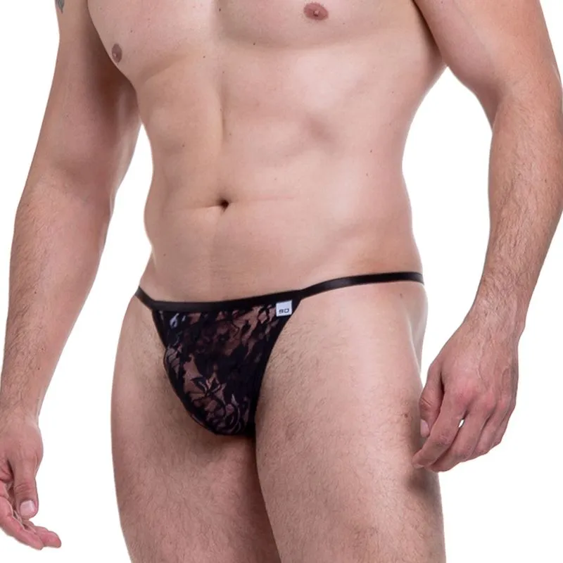 Calcinha Fio Masculina em Renda com Pérolas SD Clothing