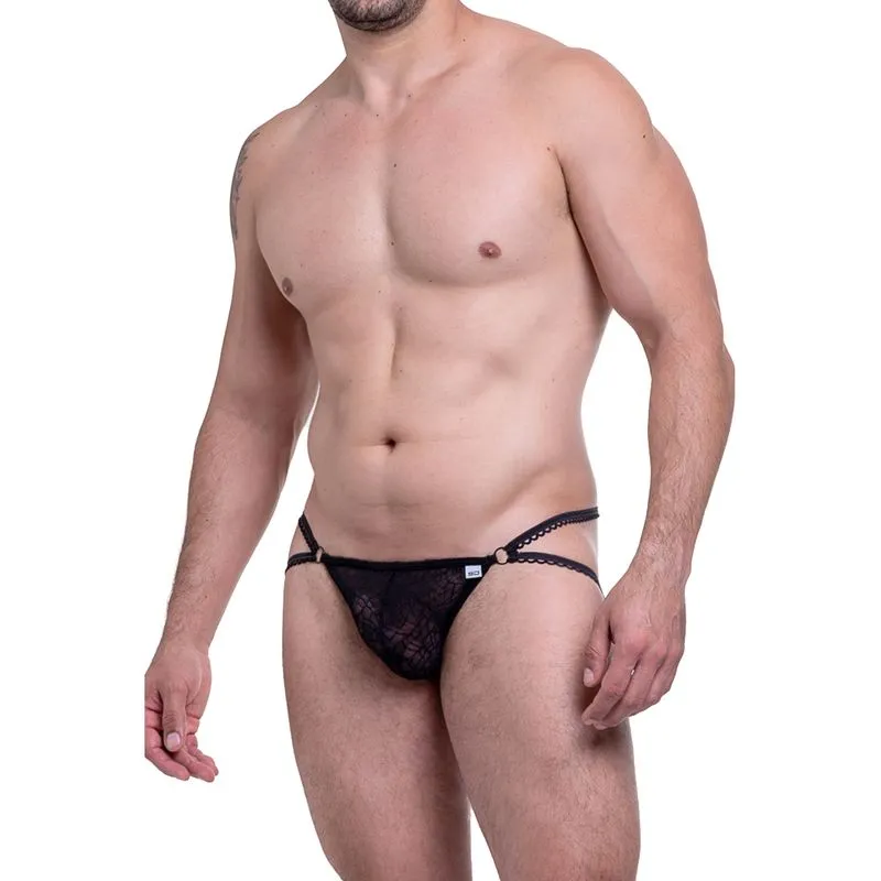 Calcinha Fio Masculina em Renda com Elástico Liga SD Clothing
