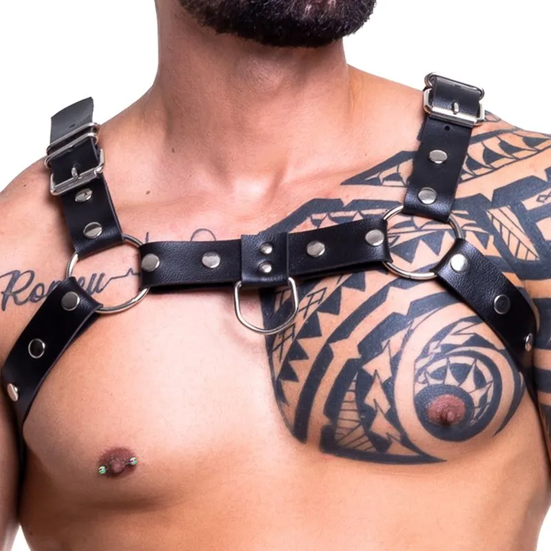 Arreio de Couro Sintético em Formato H Harness Arreio de Couro Sintético Formato H SD Clothing