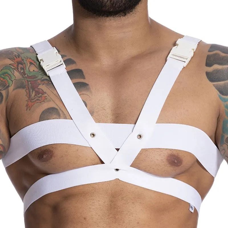 Harness Arreio Elástico Branco SD Clothing