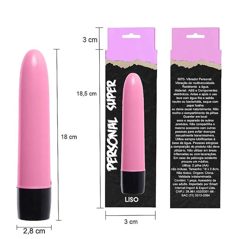 Vibrador Personal Clássico Liso 18cm Sexy Import