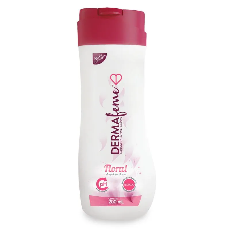Dermafeme Floral Sabonete Líquido Íntimo Feminino 200ml Cimed