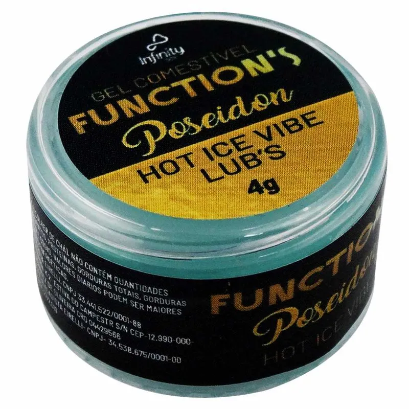 Poseidon Gel Funcional Hot Ice Vibe em Lubs 4g Linha Functions Infinity Sex