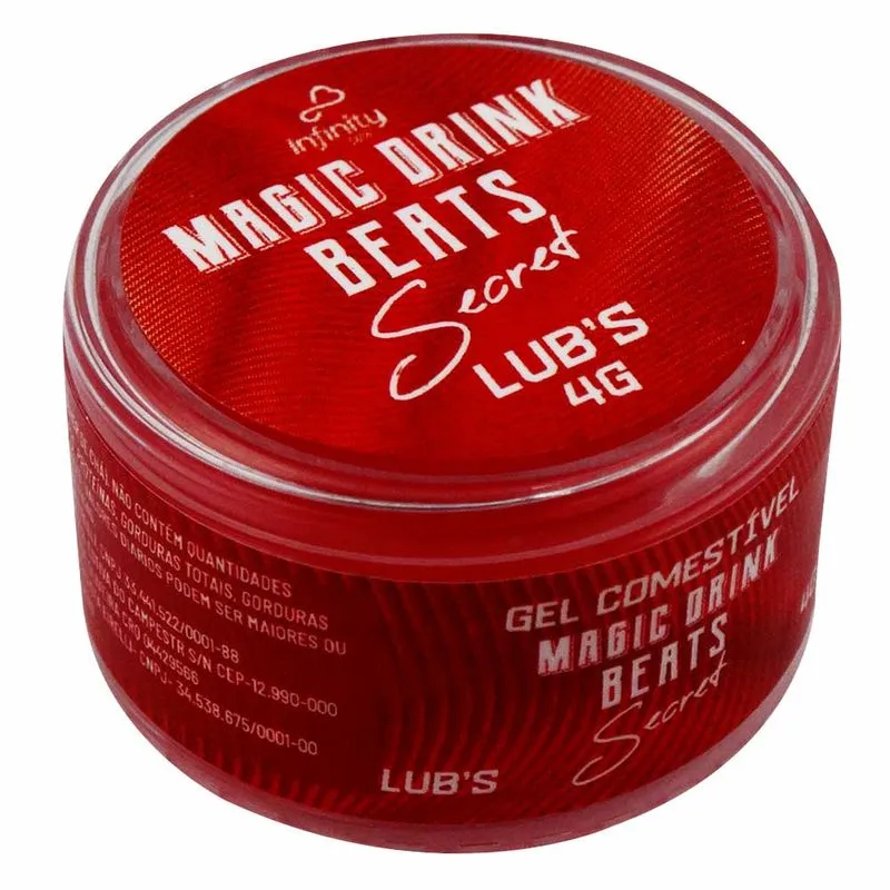 Magic Drink Beats Gel Alcoólico Secret Lubs 4g Linha Beats Infinity Sex