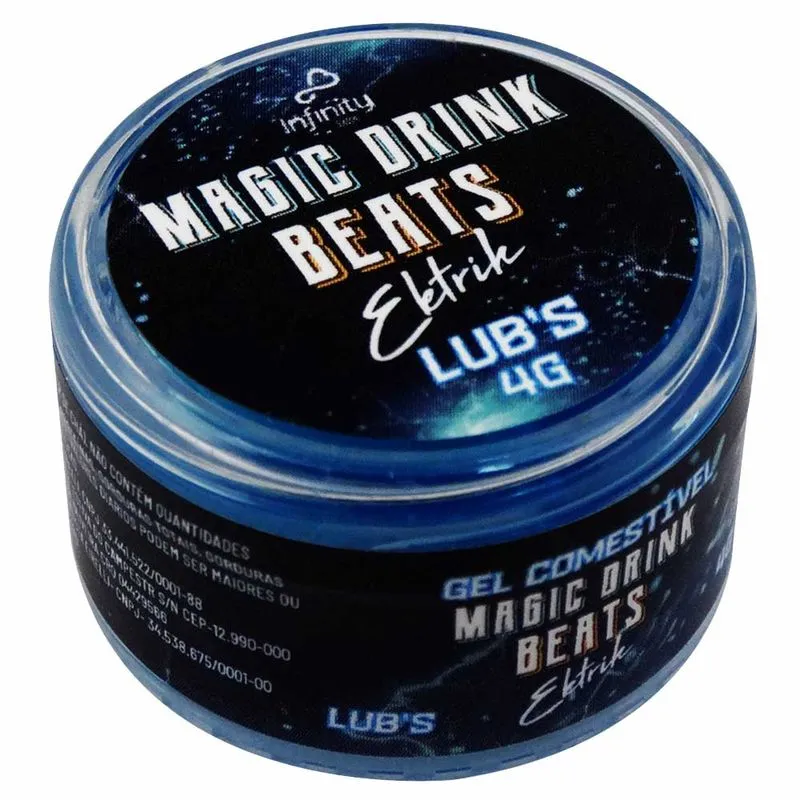 Magic Drink Beats Gel Alcoólico Eletrik Lubs 4g Linha Beats Infinity Sex