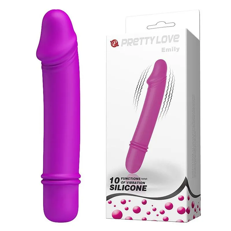 Pretty Love Emily Vibrador em Formato de Pênis em Silicone com 10 Modos Vibração Sexy Import
