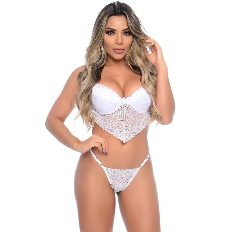 Conjunto Fio em Renda com Babado Isis Lingerie