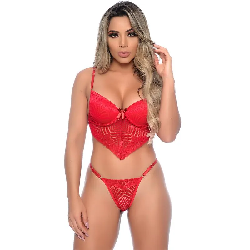 Conjunto Fio em Renda com Babado Isis Lingerie