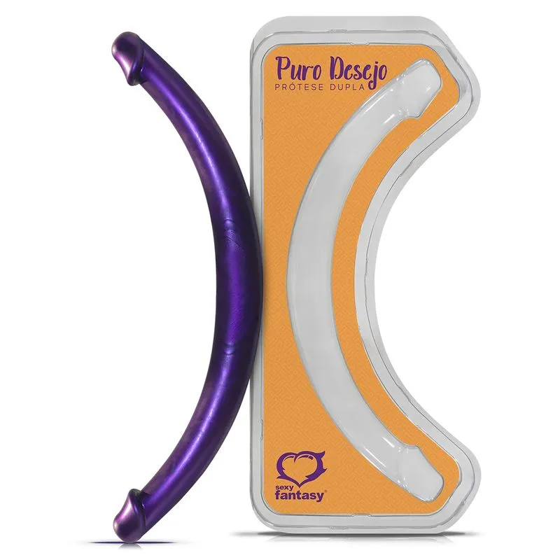 Puro Desejo Prótese Dupla para Casais 47cm Sexy Fantasy