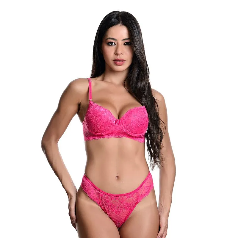 Conjunto Fio Dental Rendado com Lacinho Jô Lingeire