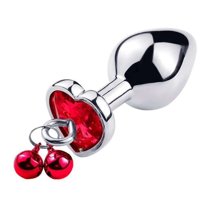 Plug Anal de Aço Formato Coração com Sino Tamanho P Sexy Import
