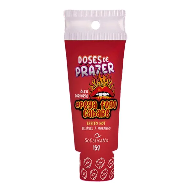 Pega Fogo Cabaré Óleo Corporal Efeito Hot 15g Linha Doses de Prazer Sofisticatto