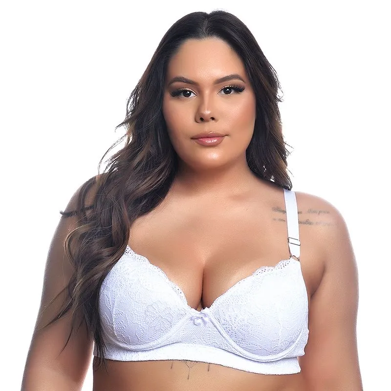 Sutiã em Renda com Bojo Plus Size Yully Lingerie