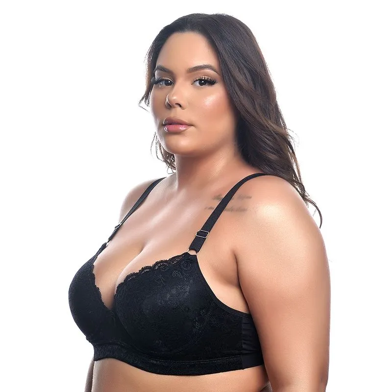 Sutiã em Renda com Bojo Plus Size Yully Lingerie