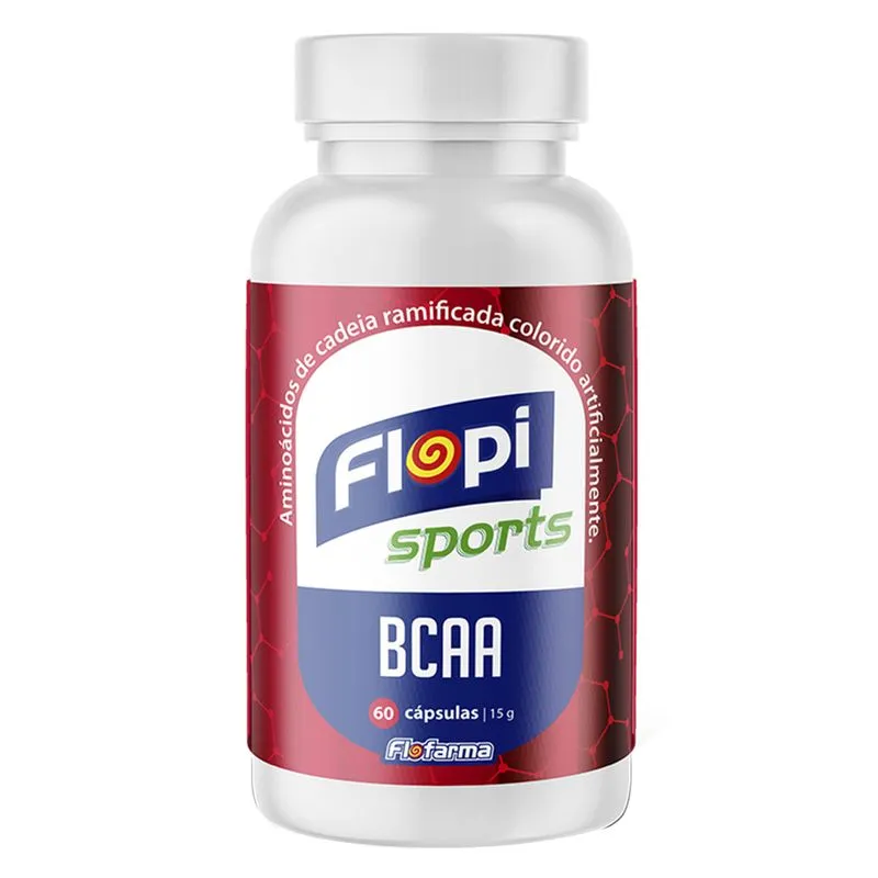 Flopi Sports BCAA Suplemento Vitamínico com 60 Cápsulas Flofarma