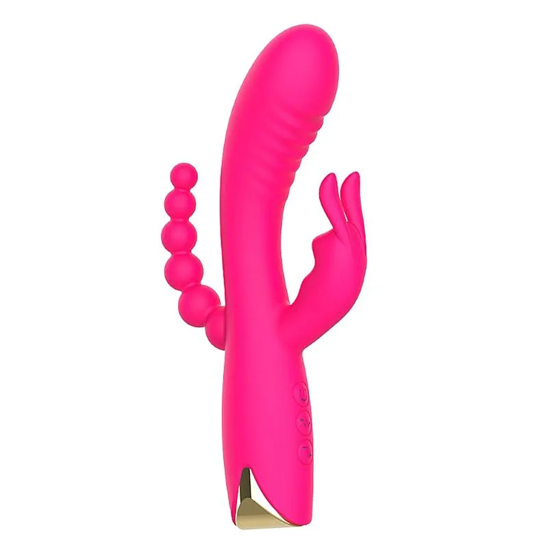 NV Toys Vibrador com Estimulação Tripla Ponto G Clitóris e Anus com 10 Modos de Vibração Sexy Import