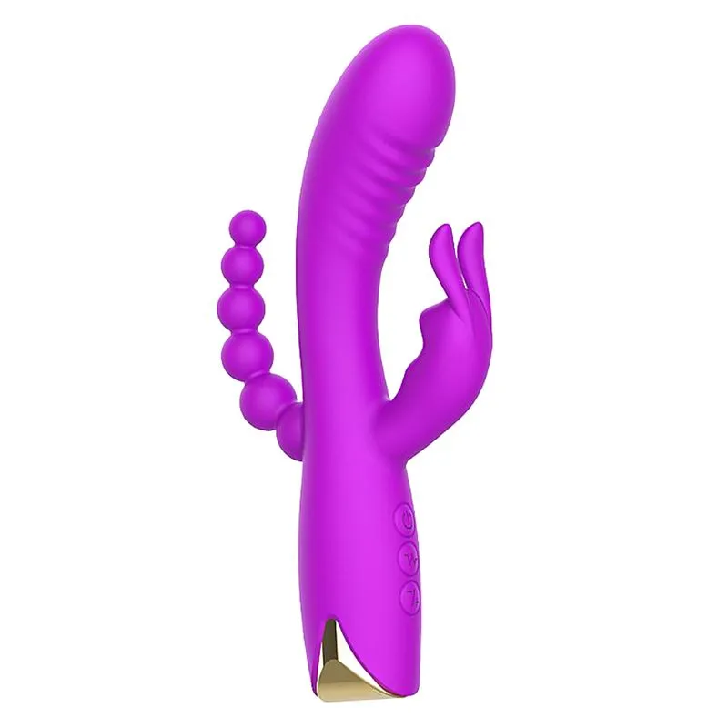 NV Toys Vibrador com Estimulação Tripla Ponto G Clitóris e Anus com 10 Modos de Vibração Sexy Import