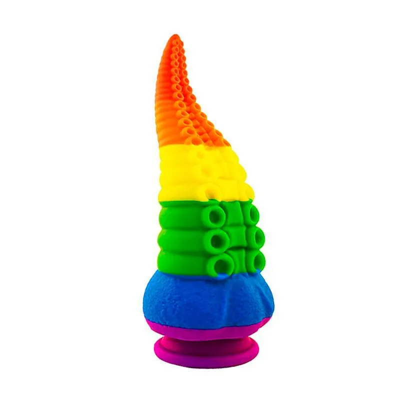 Butt Plug Prótese Dildo X-Men Colorida com Escroto e Ventosa Sexy Import