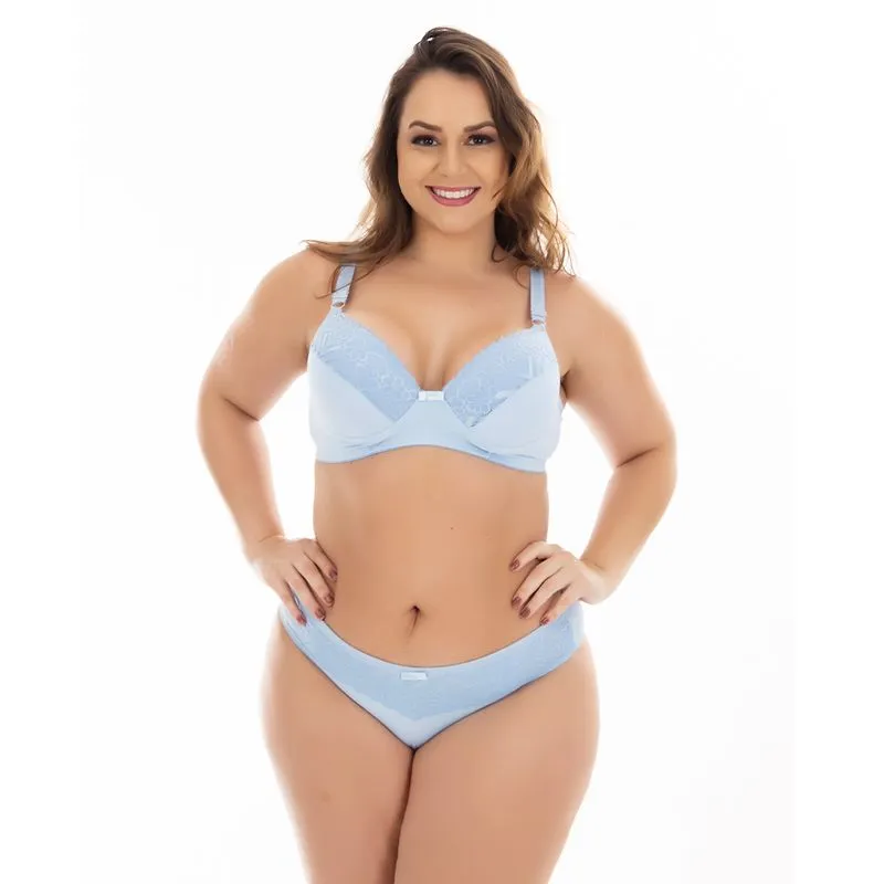 Conjunto Cris Plus Size com Detalhes em Renda Patitex