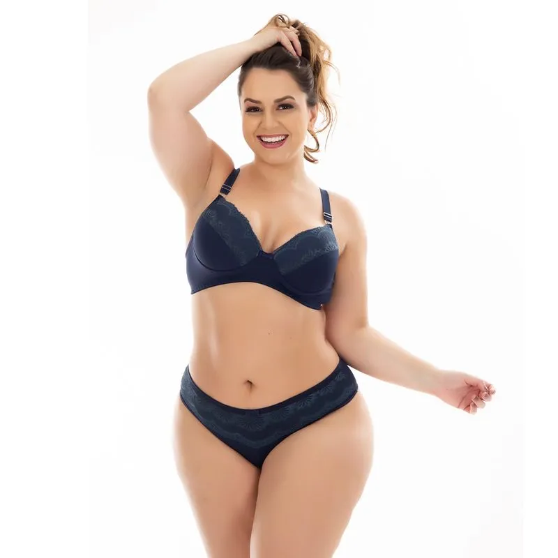 Conjunto Cris Plus Size com Detalhes em Renda Patitex