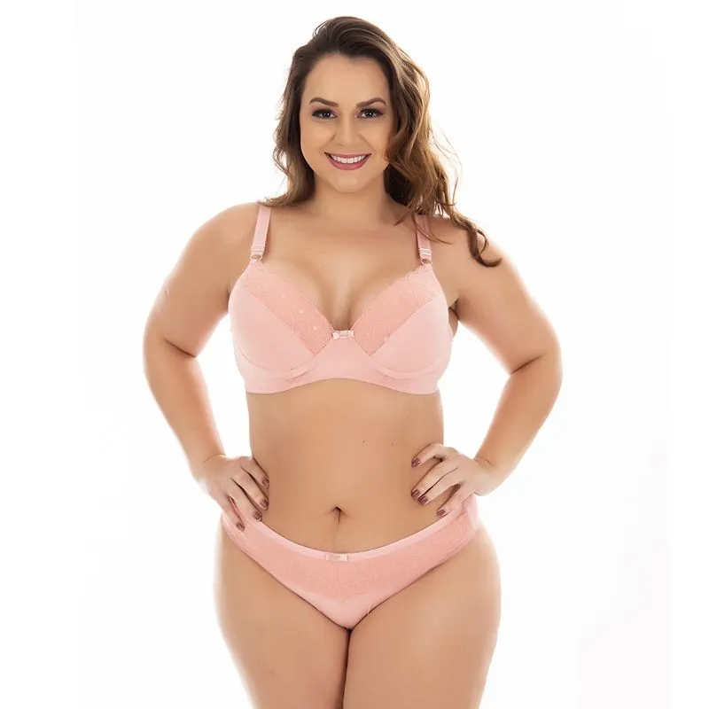 Conjunto Cris Plus Size com Detalhes em Renda Patitex