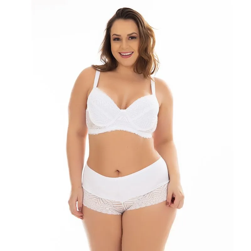 Conjunto Joseli Plus Size com Detalhes em Renda Patitex