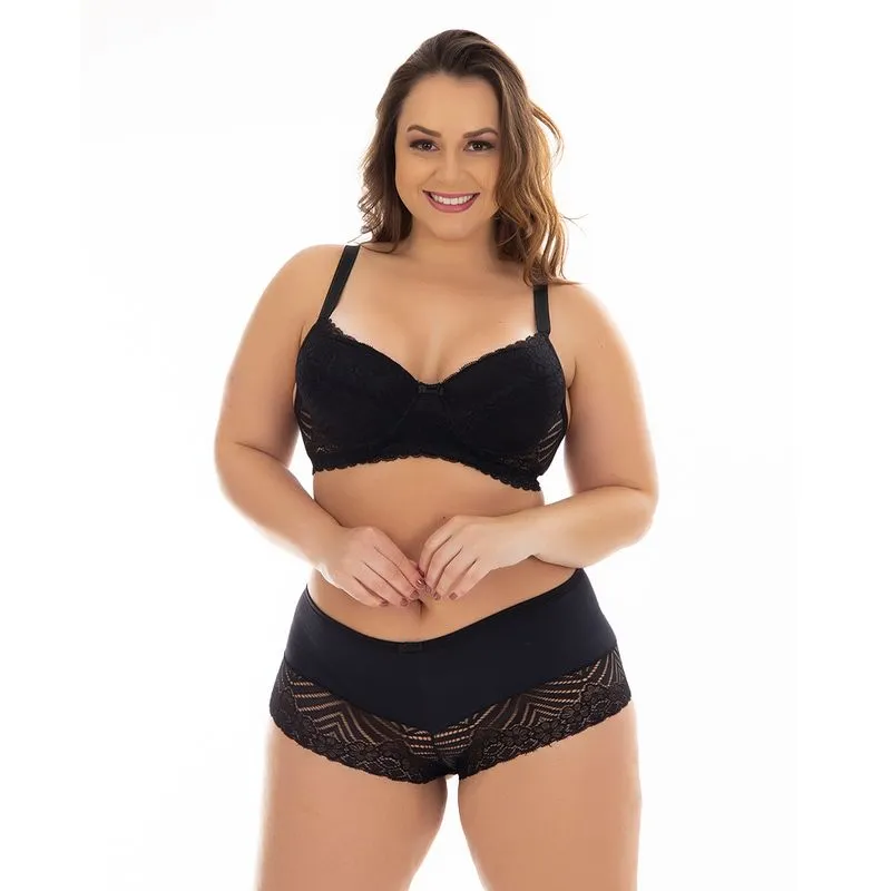 Conjunto Joseli Plus Size com Detalhes em Renda Patitex
