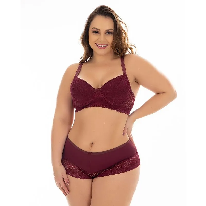 Conjunto Joseli Plus Size com Detalhes em Renda Patitex