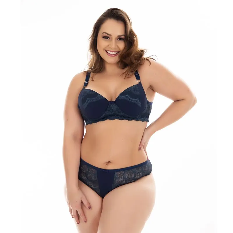 Conjunto Solange Plus Size Cós Médio com Renda Patitex