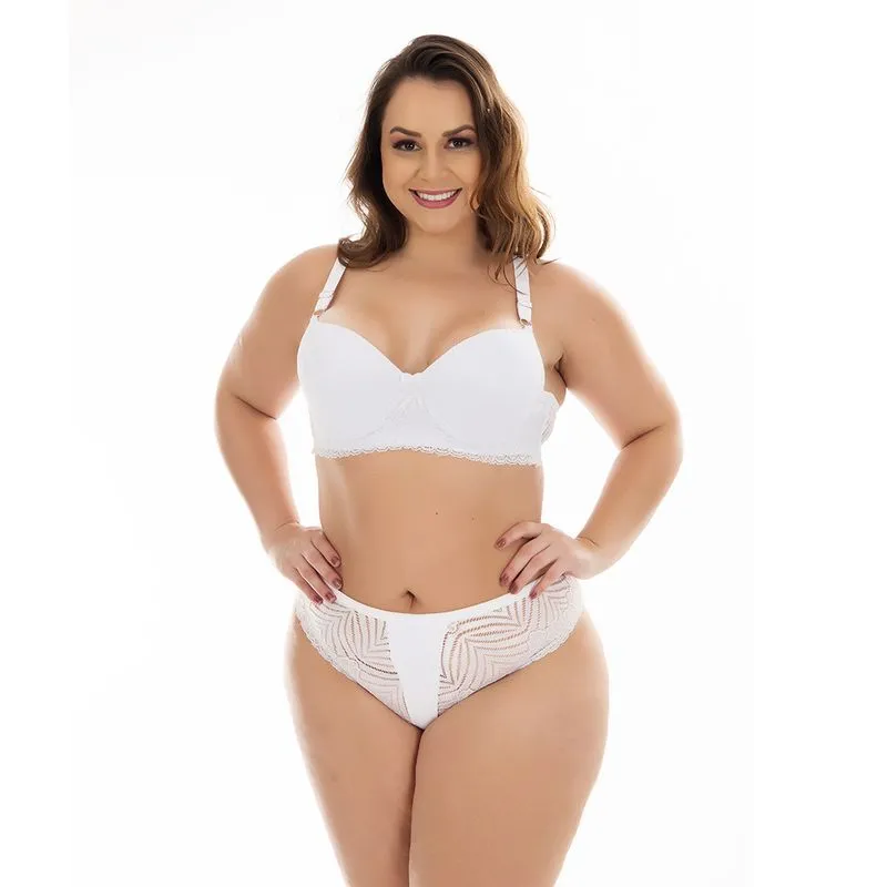 Conjunto Solange Plus Size Cós Médio com Renda Patitex