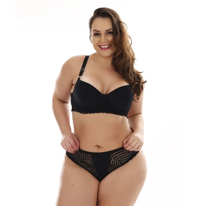Conjunto Solange Plus Size Cós Médio com Renda Patitex