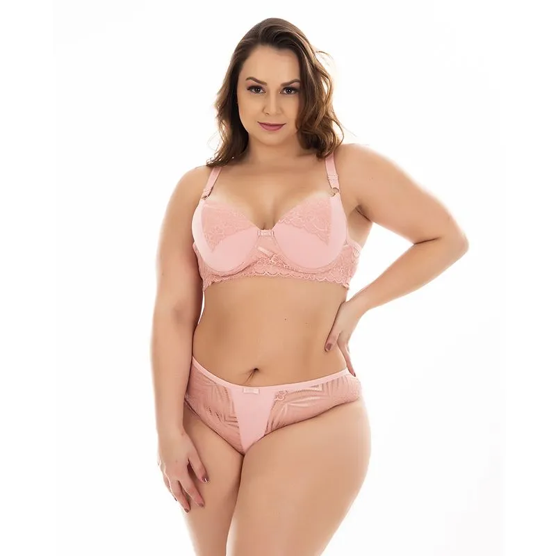Conjunto Solange Plus Size Cós Médio com Renda Patitex