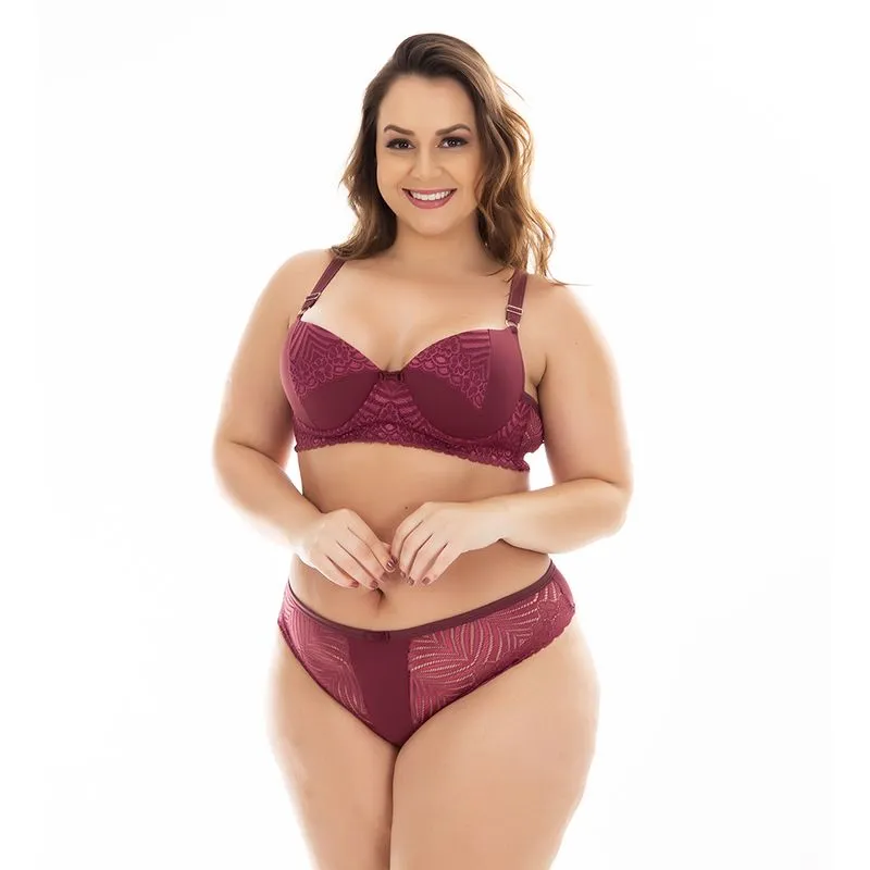 Conjunto Solange Plus Size Cós Médio com Renda Patitex