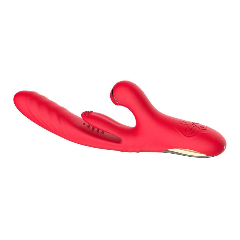Vibrador com Estimulador de Clitóris e com Vibração, Vai e Vem, Pulsação e Aquecimento Vip Mix