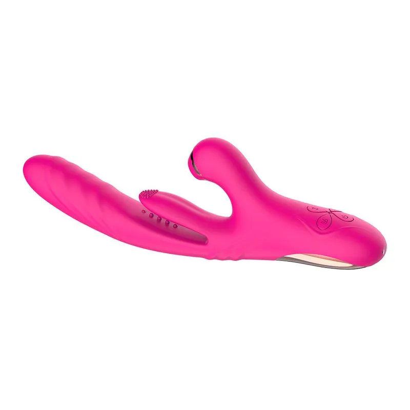 Vibrador com Estimulador de Clitóris e com Vibração, Vai e Vem, Pulsação e Aquecimento Vip Mix