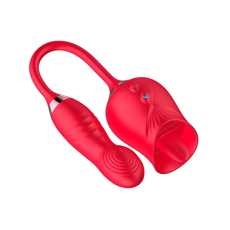 Vibrador Duplo com 10 Movimentos de Língua e Pulsação Vip Mix