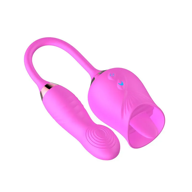 Vibrador Duplo com 10 Movimentos de Língua e Pulsação Vip Mix