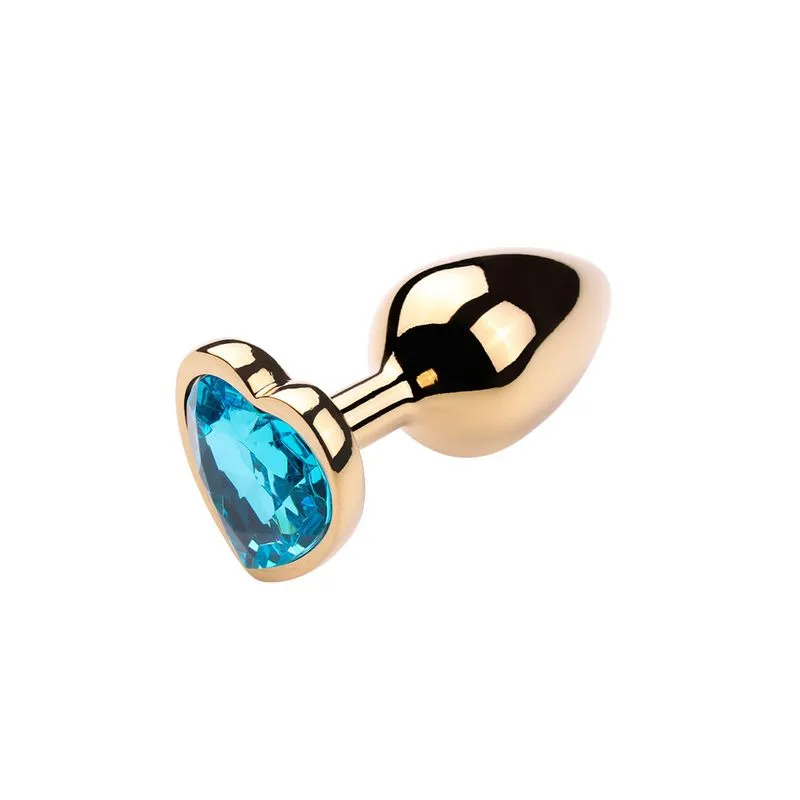 Plug Anal Dourado com Pedra Coração Vip Mix
