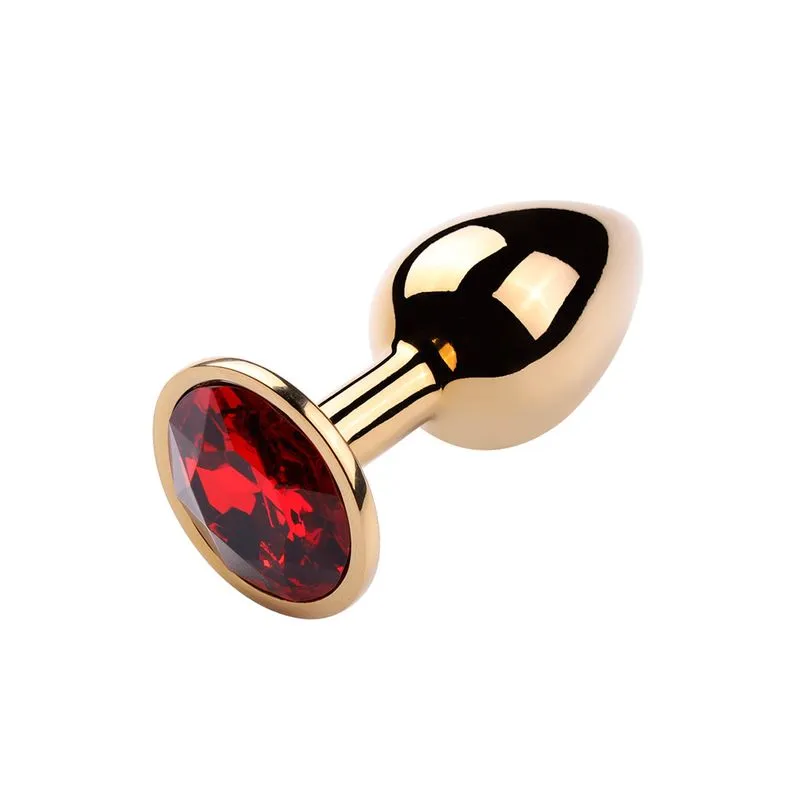 Plug Anal Dourado com Pedra Redonda Vip Mix