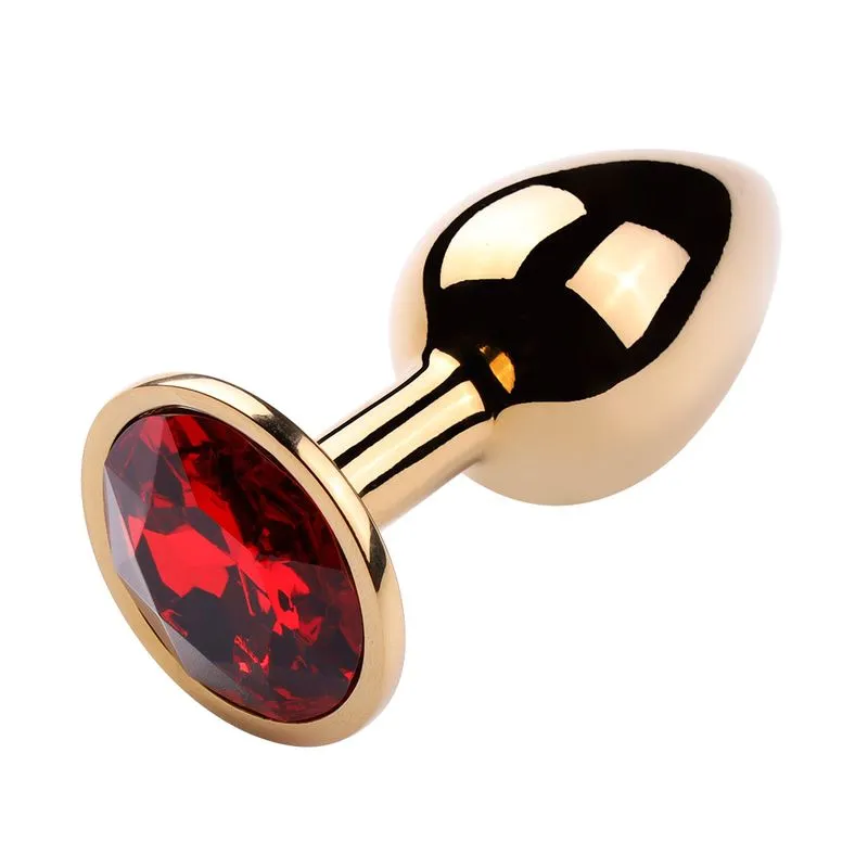 Plug Anal Dourado com Pedra Redonda Vip Mix