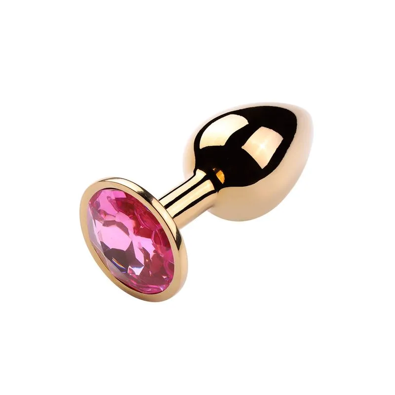 Plug Anal Dourado com Pedra Redonda Vip Mix