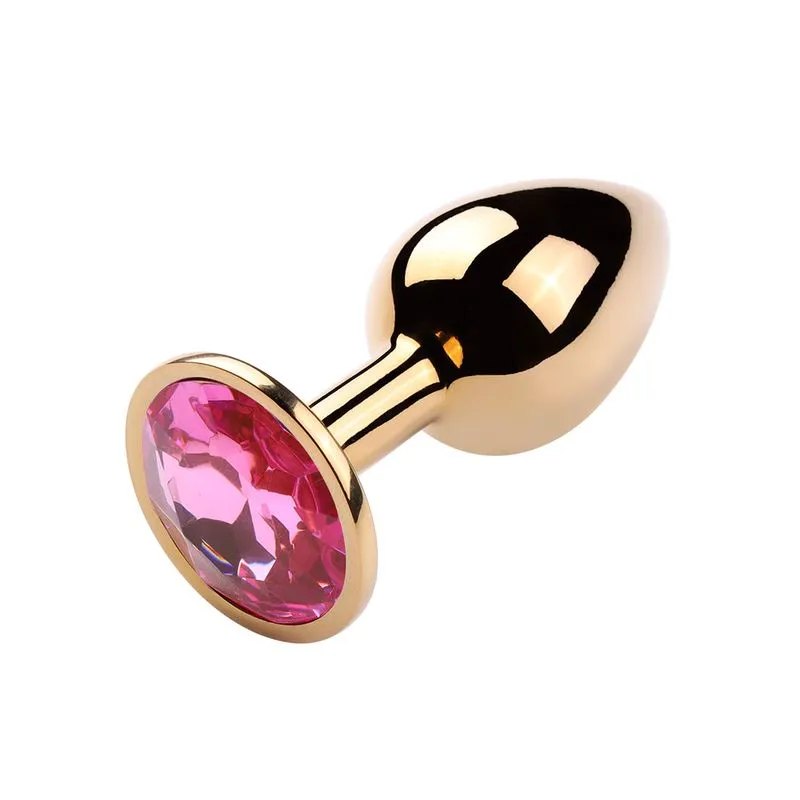 Plug Anal Dourado com Pedra Redonda Vip Mix