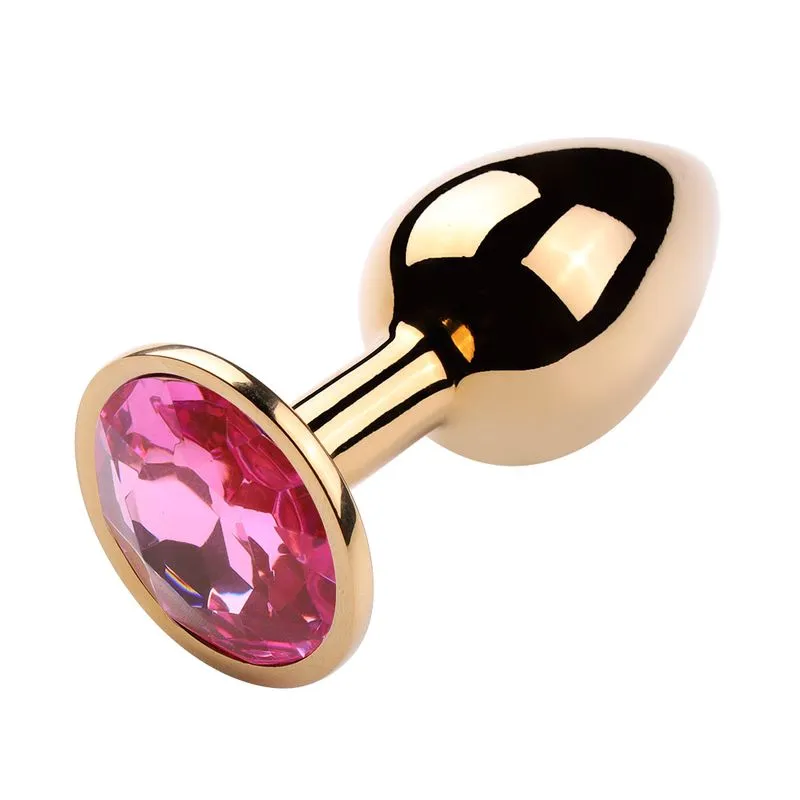 Plug Anal Dourado com Pedra Redonda Vip Mix