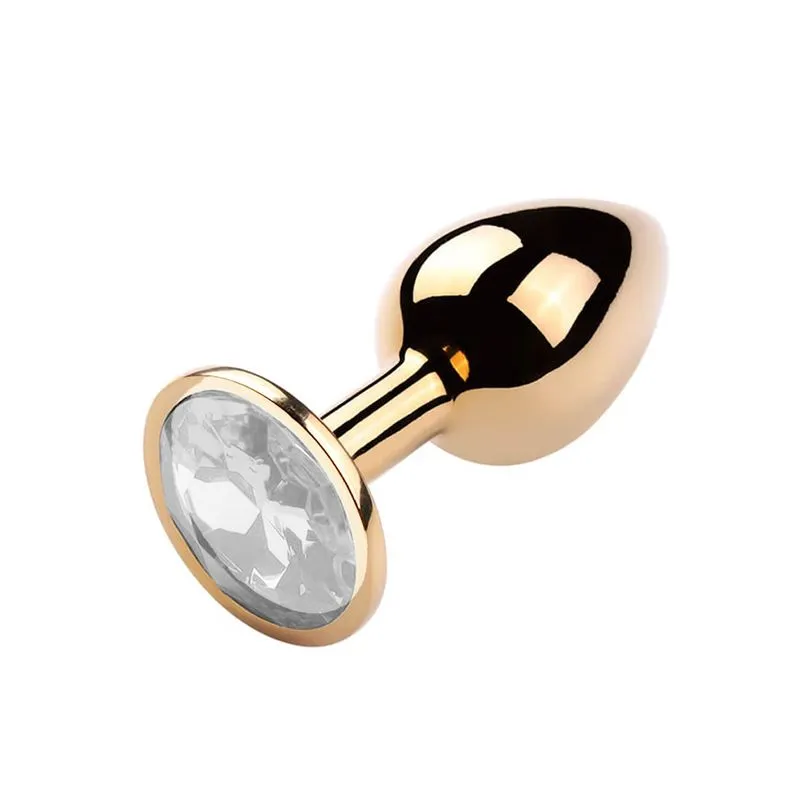 Plug Anal Dourado com Pedra Redonda Vip Mix