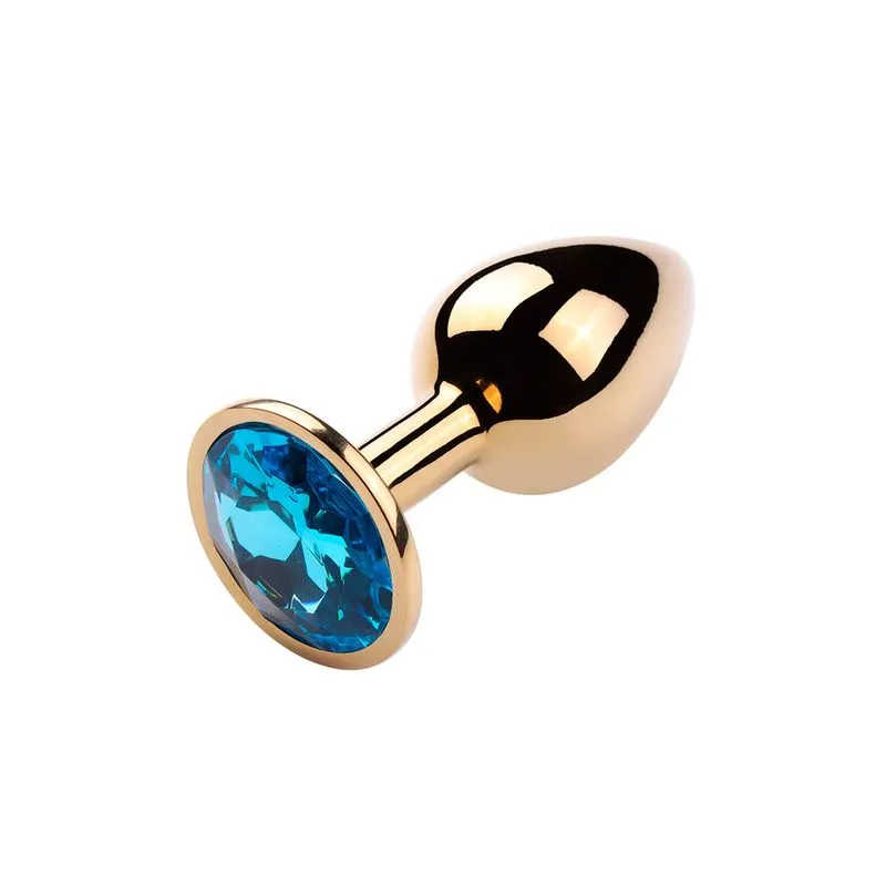 Plug Anal Dourado com Pedra Redonda Vip Mix