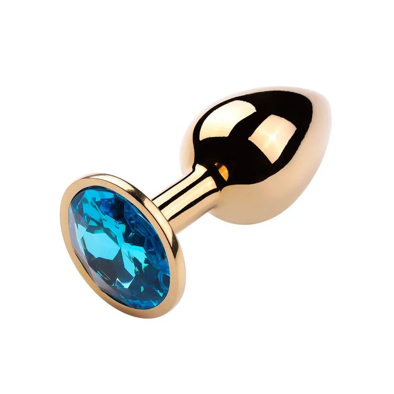 Plug Anal Dourado com Pedra Redonda Vip Mix